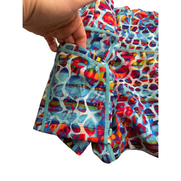 Constantly Varied Gear CVG EUC booty shorts sz S colorful biker fitted blue red - Picture 4 of 7